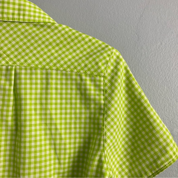 Icebreaker merino wool shirt green plaid button up size XS - Picture 7 of 7